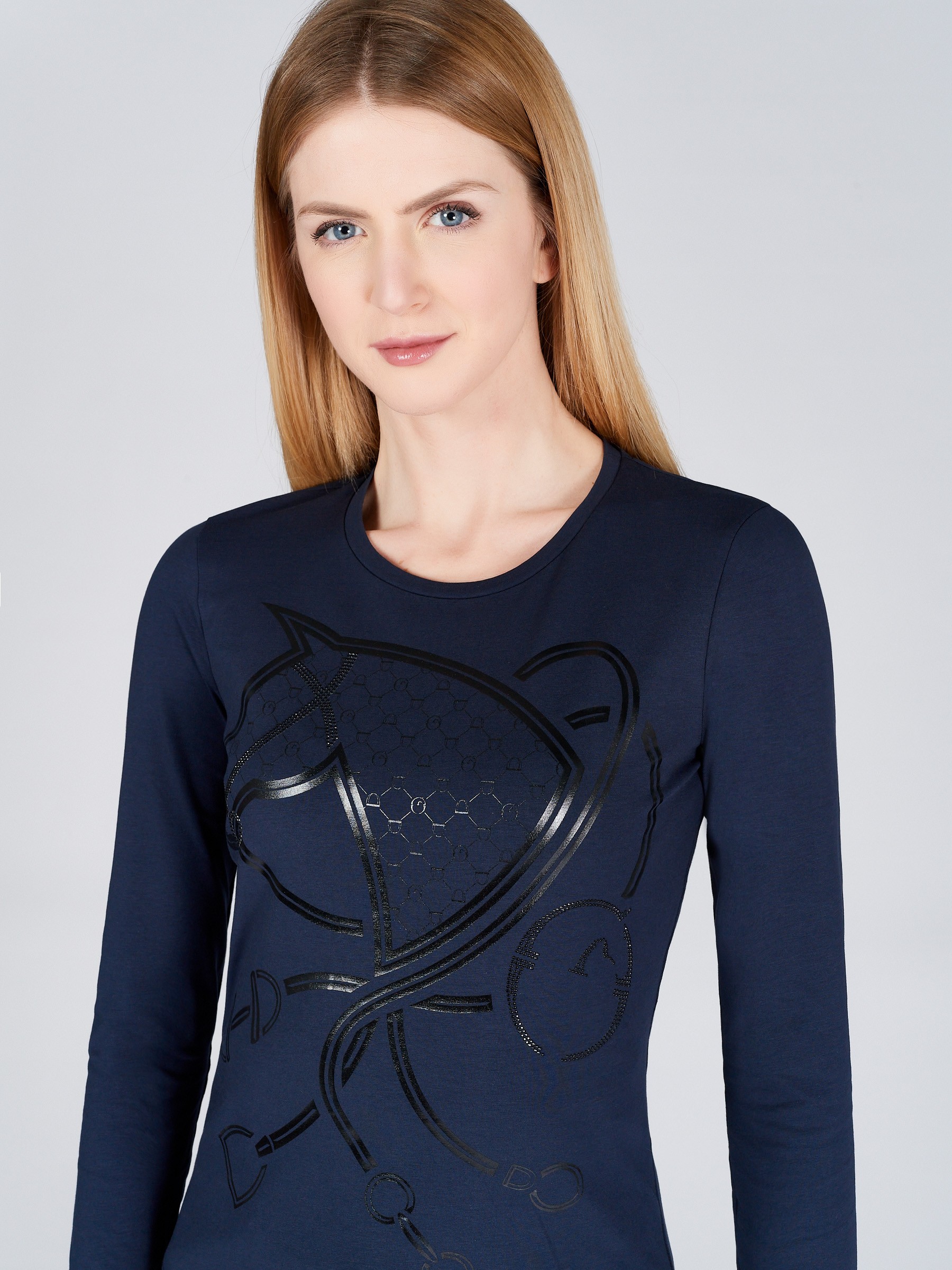 Vestrum Women's LS Shirt Taormina Optical Navy Blue Vestrum Women's LS Shirt Taormina Optical Navy Blue