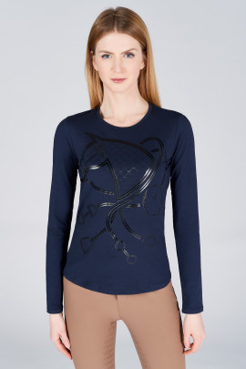 Vestrum Women's LS Shirt Taormina Optical Navy Blue