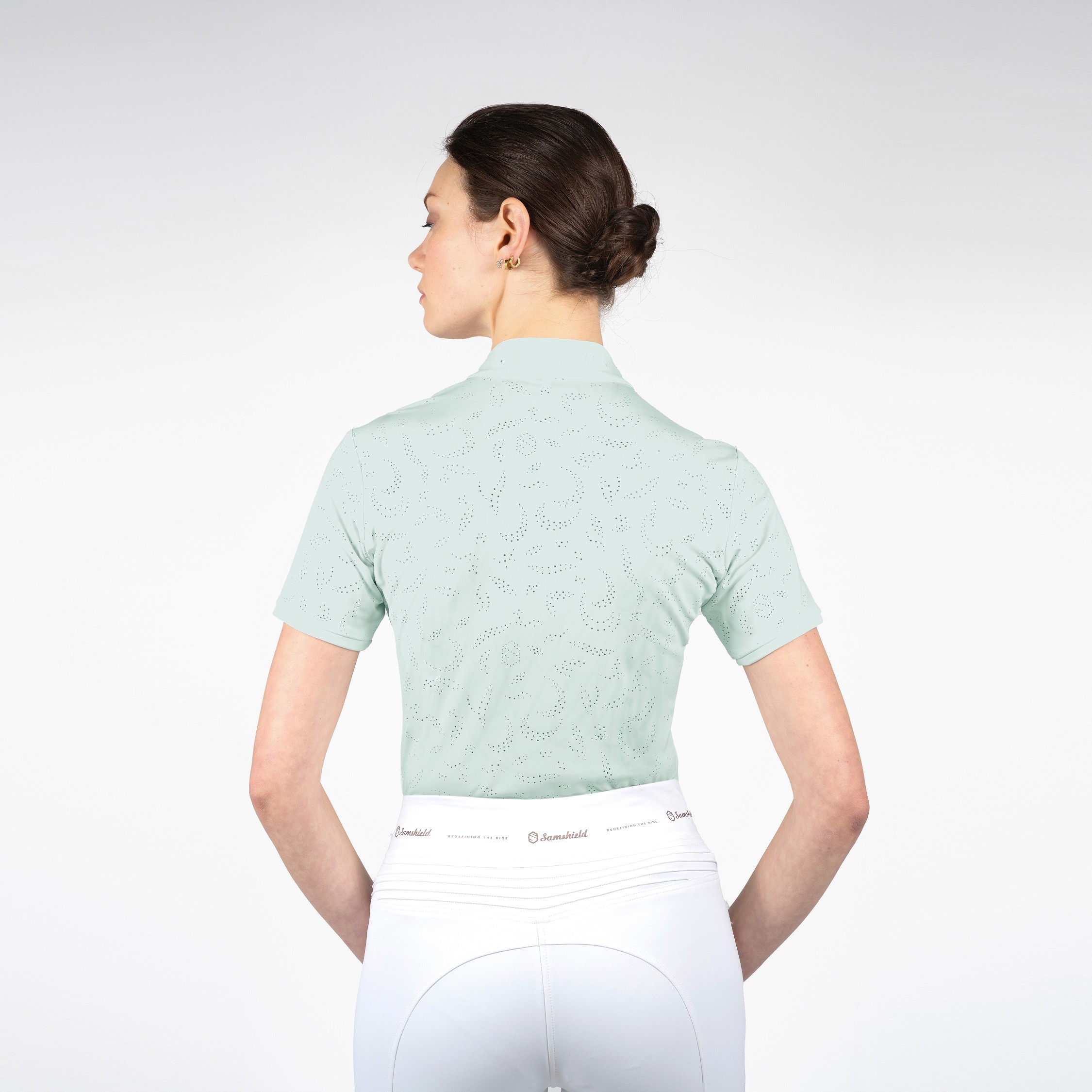 Samshield Wedstrijdshirt Louison in de kleur Sea Green, met korte Mouw Samshield Wedstrijdshirt Louison in de kleur Sea Green, met korte Mouw