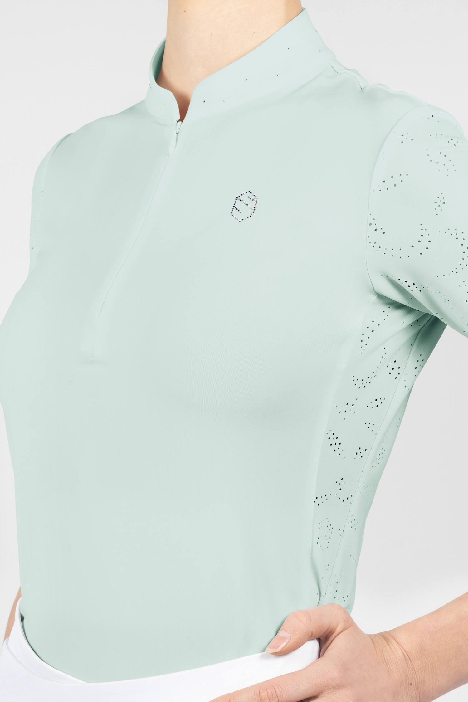 Samshield Wedstrijdshirt Louison in de kleur Sea Green, met korte Mouw Samshield Wedstrijdshirt Louison in de kleur Sea Green, met korte Mouw