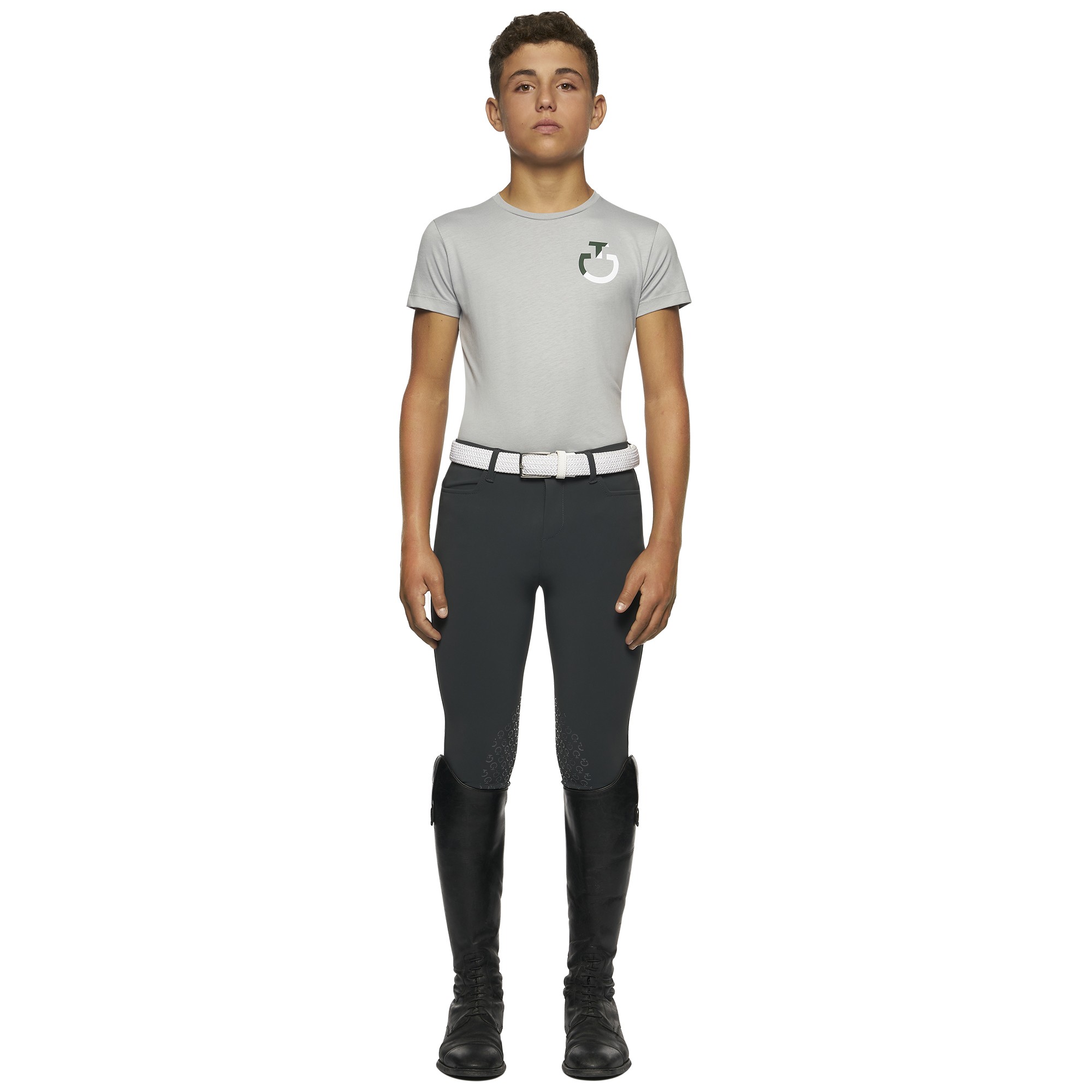 Split Printed T-Shirt Light Grey Cavalleria Toscana Split Printed T-Shirt Light Grey Cavalleria Toscana