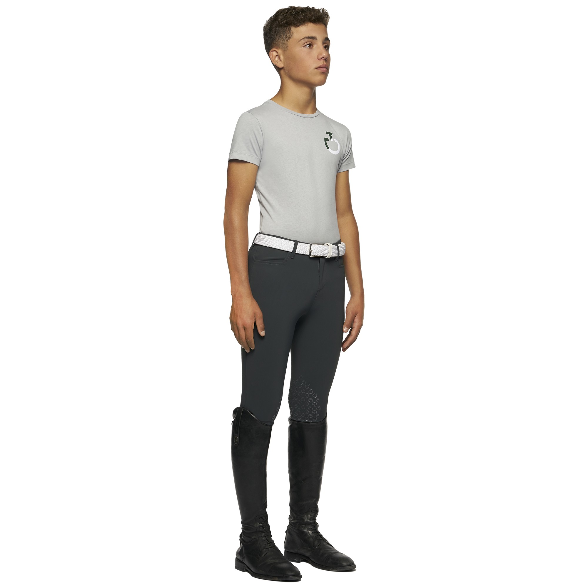 Split Printed T-Shirt Light Grey Cavalleria Toscana Split Printed T-Shirt Light Grey Cavalleria Toscana