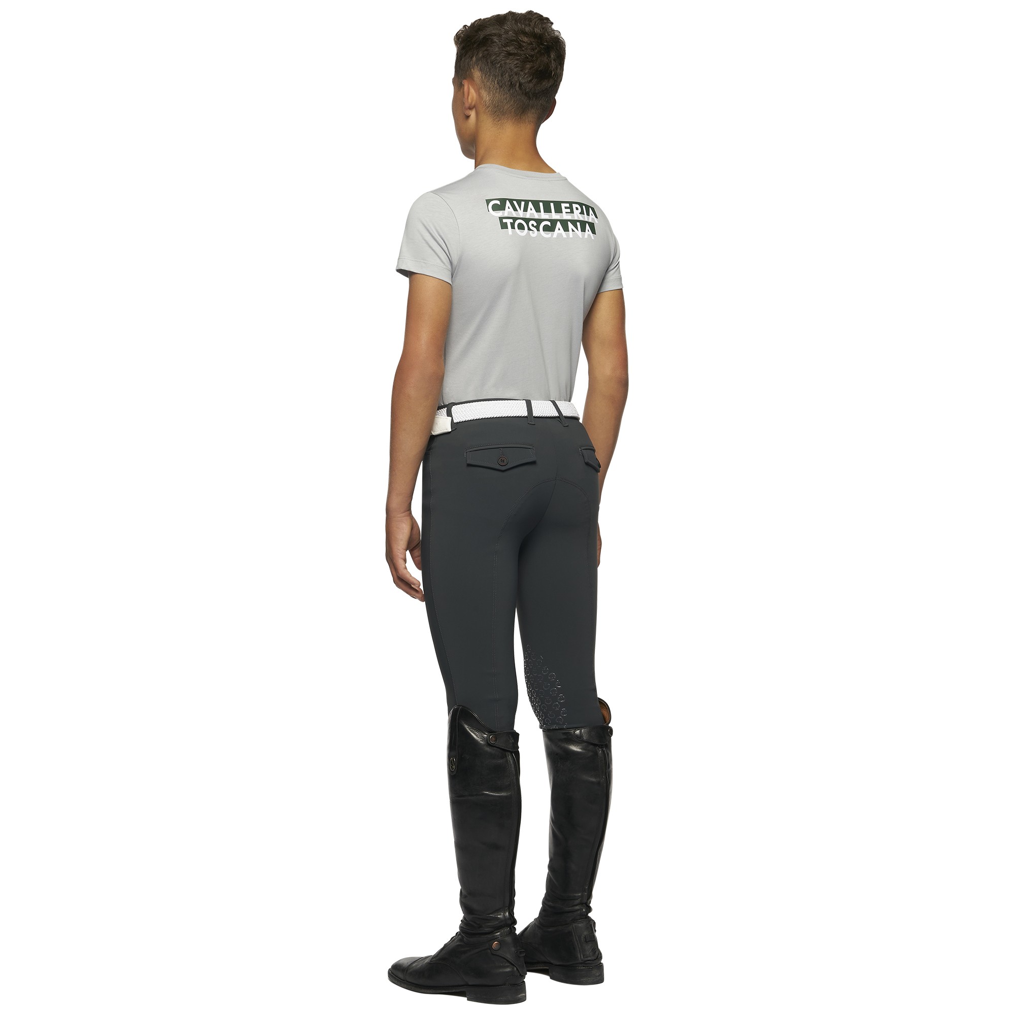 Split Printed T-Shirt Light Grey Cavalleria Toscana Split Printed T-Shirt Light Grey Cavalleria Toscana