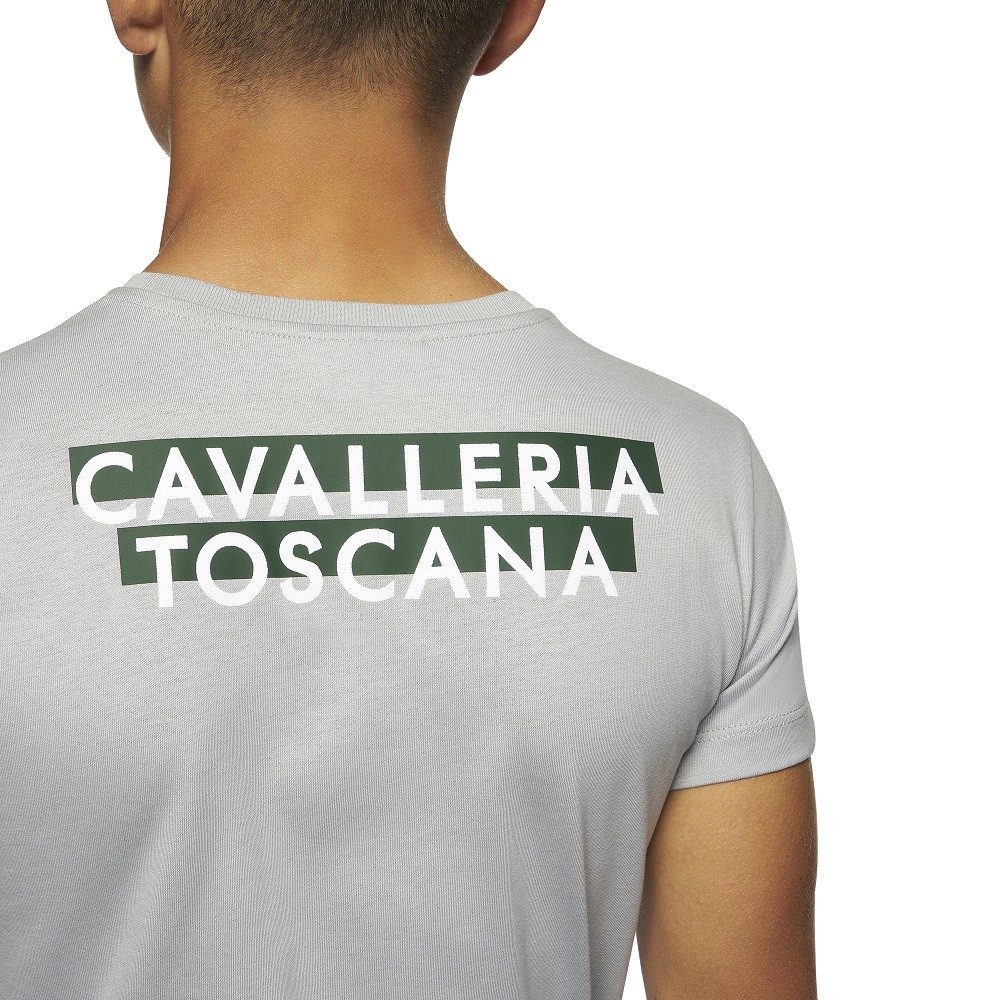 Split Printed T-Shirt Light Grey Cavalleria Toscana Split Printed T-Shirt Light Grey Cavalleria Toscana