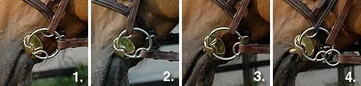 Stubben Golden Wings 4IN1 Snaffle Bit Double Broken Stubben Golden Wings 4IN1 Snaffle Bit Double Broken