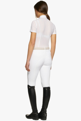 Pleated S/S Jersey Competition Polo Shirt White - White Cavalleria Toscana
