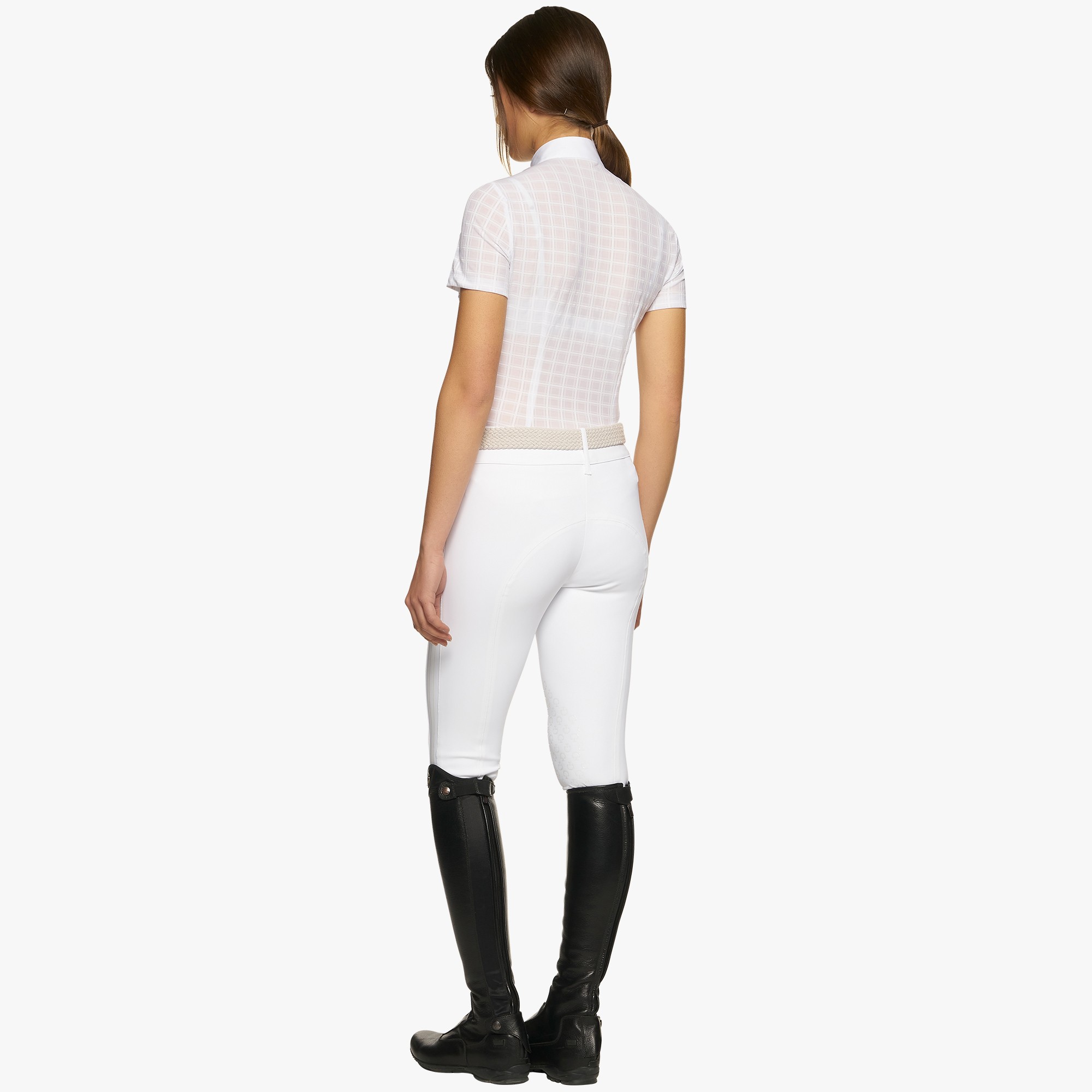 Pleated S/S Jersey Competition Polo Shirt White - White Cavalleria Toscana Pleated S/S Jersey Competition Polo Shirt White - White Cavalleria Toscana