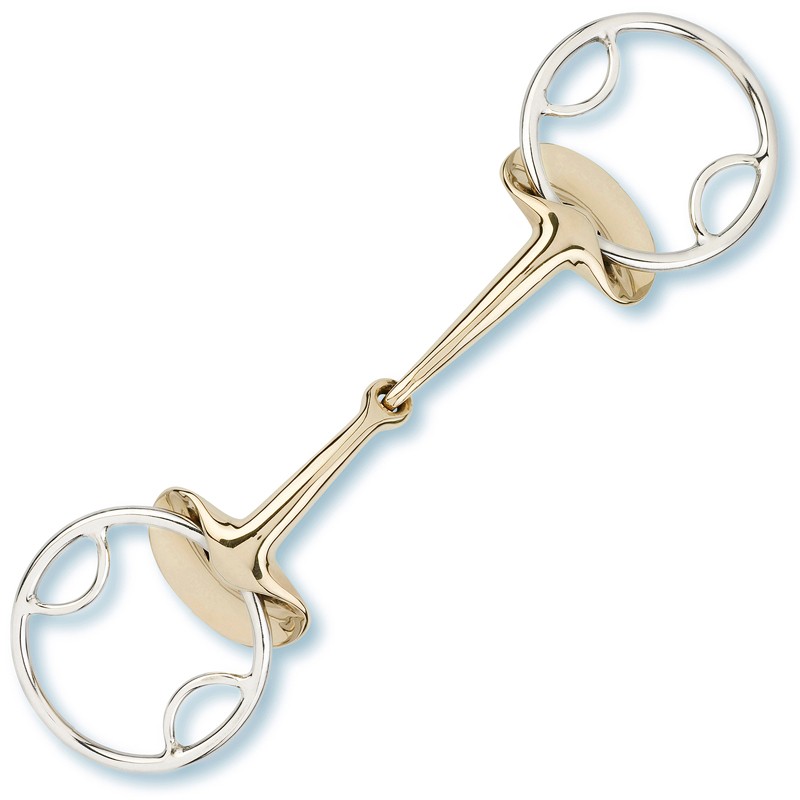 Stubben Golden Wings 4IN1 Snaffle Bit Single Jointed Stubben Golden Wings 4IN1 Snaffle Bit Single Jointed