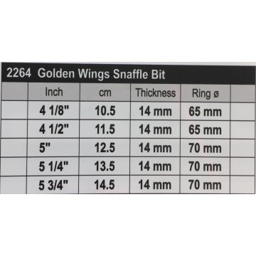 Stübben Golden Wings 3-Ring Gag Double Broken