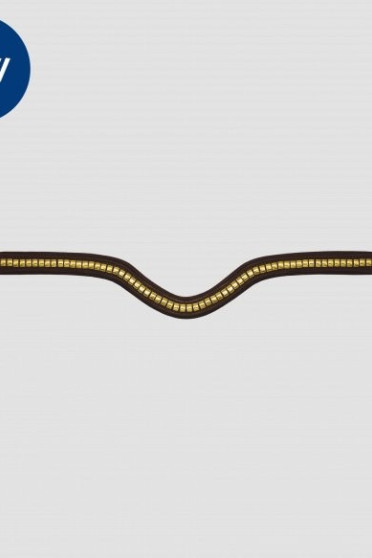 PASSIER Gegolfde frontriem met kleine Messing clinchers, Gemaakt van het beste leer. PASSIER Gegolfde frontriem met kleine Messing clinchers, Gemaakt van het beste leer.