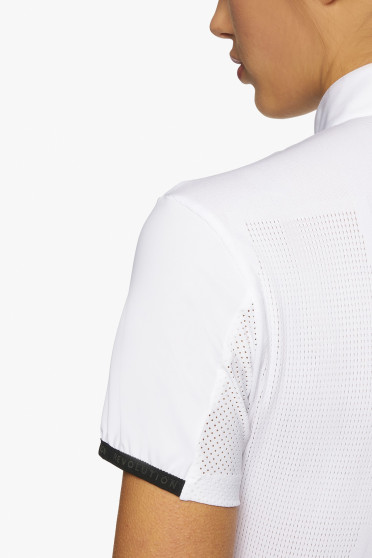 R-EVO Epaulet S/S Zip Competition Polo White R-EVO Epaulet S/S Zip Competition Polo White