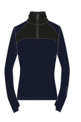 Tech Wool Half Zip Coltrui Donker Blauw Cavalleria Toscana