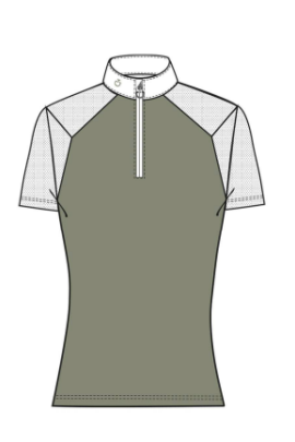 Mitered Corner Jersey S/S Zip Wedstrijdshirt Groen Cavalleria Toscana Mitered Corner Jersey S/S Zip Wedstrijdshirt Groen Cavalleria Toscana