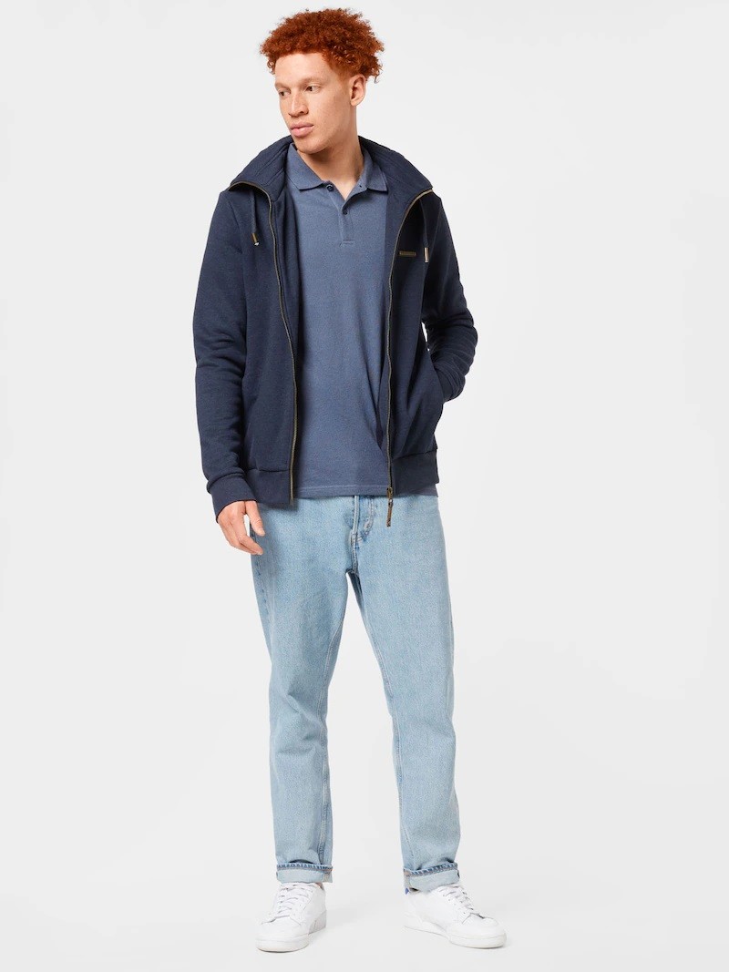Ragwear Men Zip Sweater Jucay Navy Ragwear Men Zip Sweater Jucay Navy