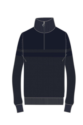 CT Winter Wool Half Zip Coltrui Blauw Cavalleria Toscana CT Winter Wool Half Zip Coltrui Blauw Cavalleria Toscana