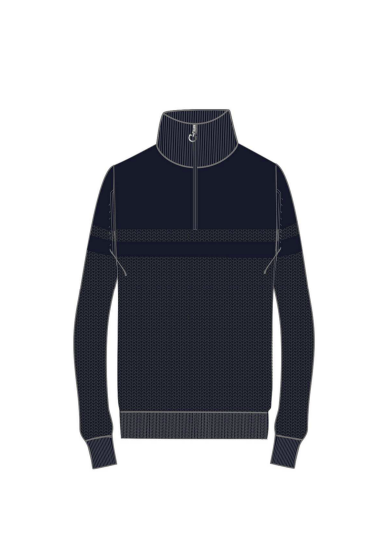 CT Winter Wool Half Zip Coltrui Blauw Cavalleria Toscana CT Winter Wool Half Zip Coltrui Blauw Cavalleria Toscana