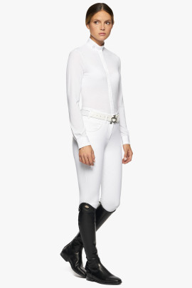 Amternating Pleats L/S Jersey Wedstrijdshirt Wit Cavalleria Toscana Amternating Pleats L/S Jersey Wedstrijdshirt Wit Cavalleria Toscana
