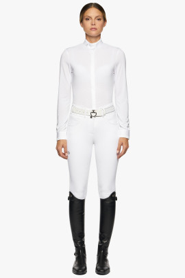 Amternating Pleats L/S Jersey Wedstrijdshirt Wit Cavalleria Toscana Amternating Pleats L/S Jersey Wedstrijdshirt Wit Cavalleria Toscana