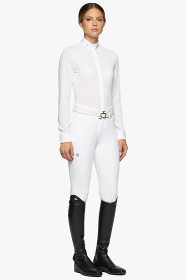 Amternating Pleats L/S Jersey Wedstrijdshirt Wit Cavalleria Toscana Amternating Pleats L/S Jersey Wedstrijdshirt Wit Cavalleria Toscana
