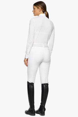 Amternating Pleats L/S Jersey Wedstrijdshirt Wit Cavalleria Toscana Amternating Pleats L/S Jersey Wedstrijdshirt Wit Cavalleria Toscana