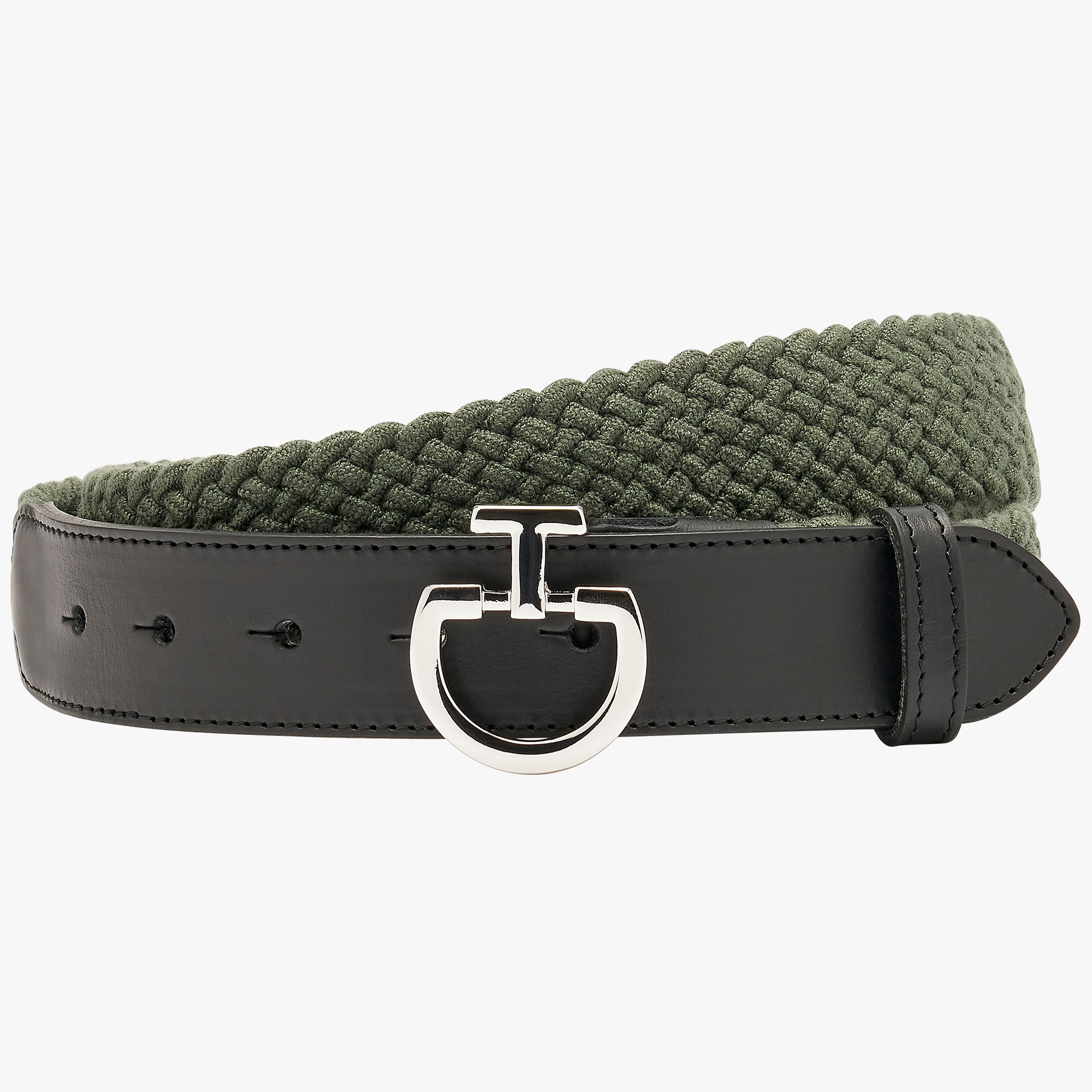 Cavalleria Toscana Heren Riem CT Clasp Bruin - Zwart