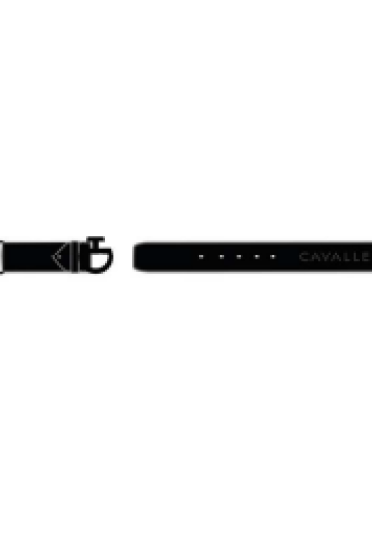 Heren Suede Riem met Tufted CT Logo Riem Zwart