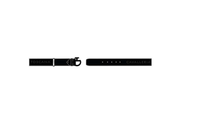 Heren Suede Riem met Tufted CT Logo Riem Zwart