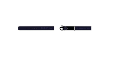 Heren Suede Riem met Tufted CT Logo Riem Blauw Cavalleria Toscana