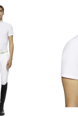 Tech Jersey S/S Button Wedstrijd Polo White Cavalleria Toscana