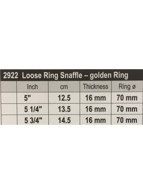 Stübben Loose Ring Snaffle Golden Ring