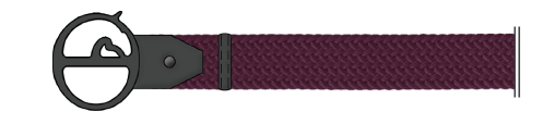 Vestrum Faro Riem Bordeaux met Vestum Gesp In het Zwart
