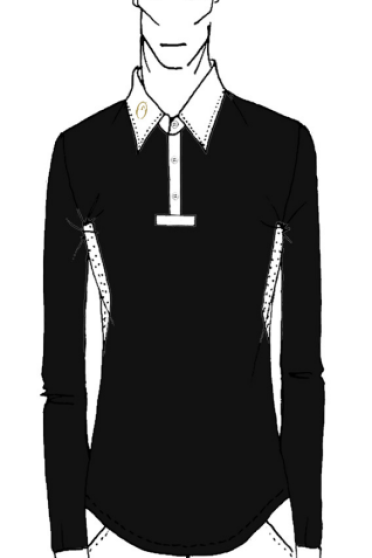 Vestrum Heren Wedstrijdshirt met Lange Mouwen Tenno Zwart Vestrum Heren Wedstrijdshirt met Lange Mouwen Tenno Zwart