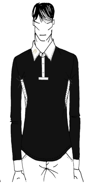 Vestrum Heren Wedstrijdshirt met Lange Mouwen Tenno Zwart Vestrum Heren Wedstrijdshirt met Lange Mouwen Tenno Zwart