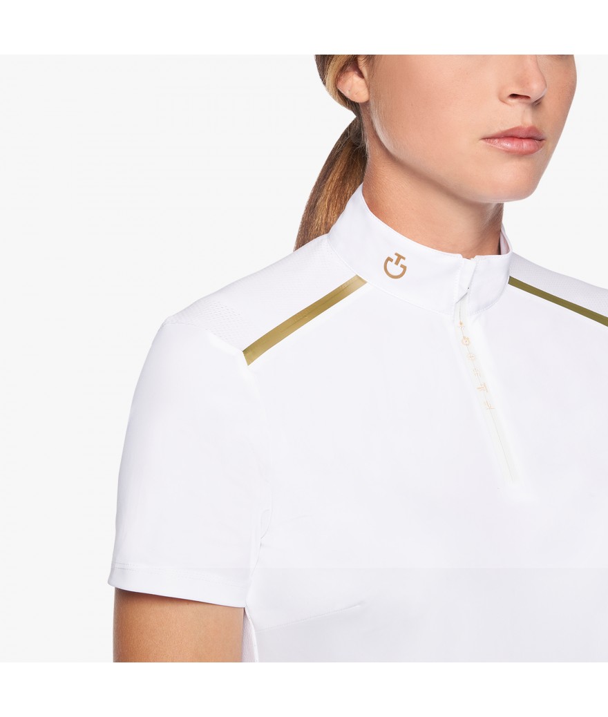 Revo Premier Jersey S/S Competition Zip Shirt White