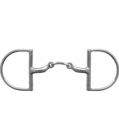 Stübben Stainless Steel Anatomische D-ringtrens Dubbel Gebroken