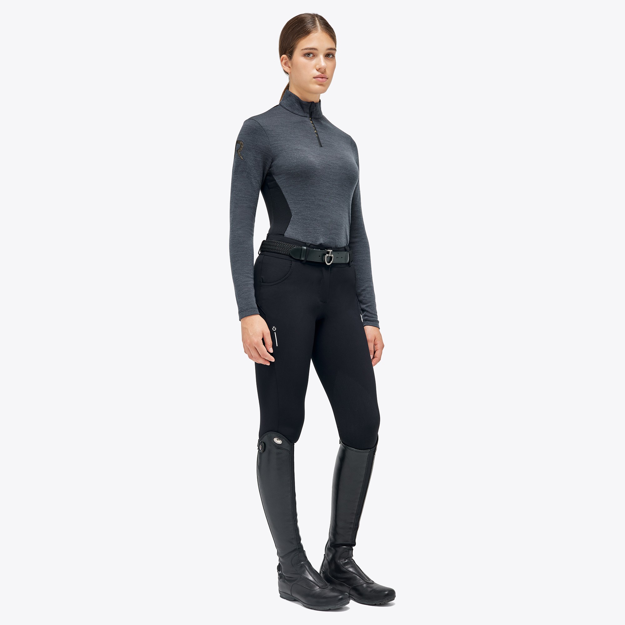 Revo Premier Tech Wool L/S Zip Turtleneck Grey Revo Premier Tech Wool L/S Zip Turtleneck Grey