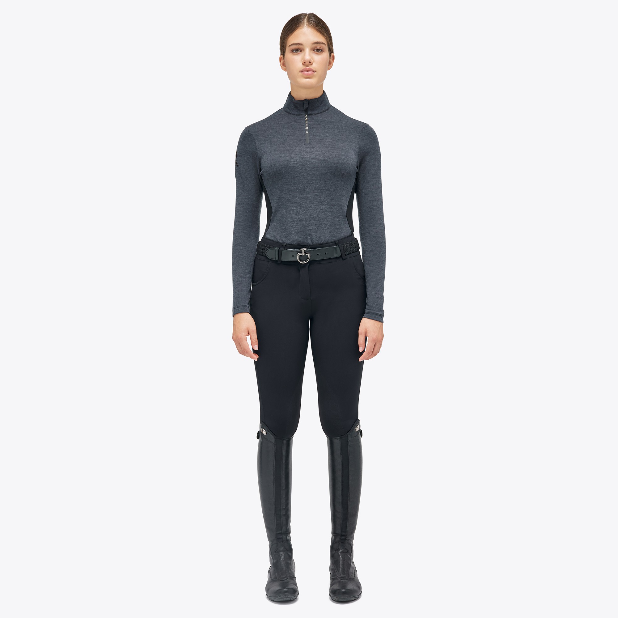 Revo Premier Tech Wool L/S Zip Turtleneck Grey Revo Premier Tech Wool L/S Zip Turtleneck Grey