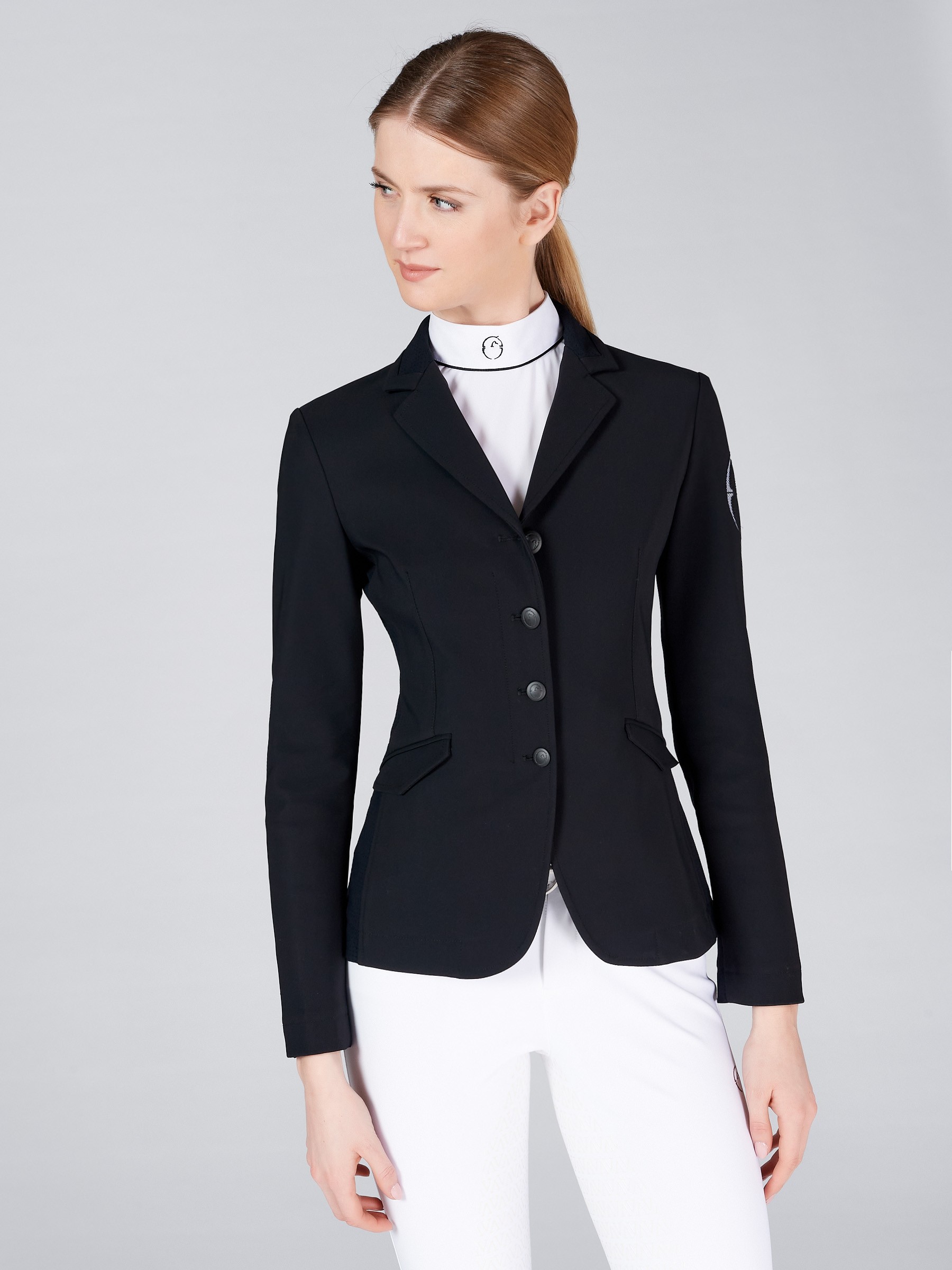 Vestrum Women's Wedstrijdjasje Barcellona Zwart - Wit Vestrum Women's Wedstrijdjasje Barcellona Zwart - Wit
