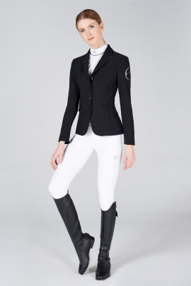 Vestrum Women's Wedstrijdjasje Barcellona Zwart - Wit Vestrum Women's Wedstrijdjasje Barcellona Zwart - Wit