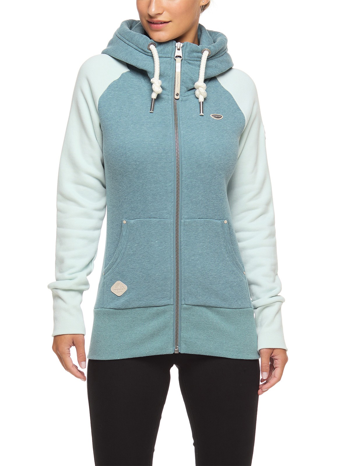 Ragwear Women's Neska Zip Twotone Aqua Ragwear Women's Neska Zip Twotone Aqua