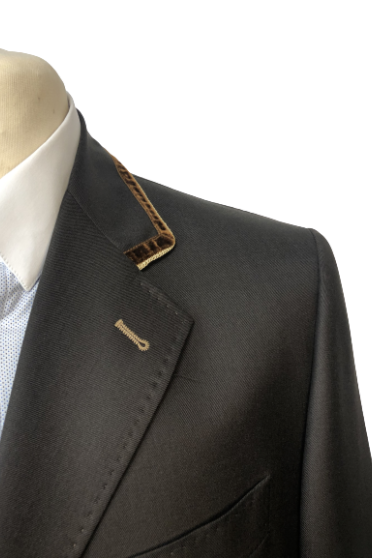 J van D Men's Competition Jacket Brown with Brown/Gold Piping J van D Men's Competition Jacket Brown with Brown/Gold Piping