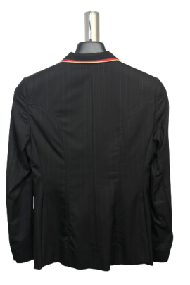J van D Competition Jacket Stripe Black/Blue With Red/Silver Piping J van D Competition Jacket Stripe Black/Blue With Red/Silver Piping