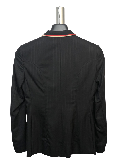 J van D Competition Jacket Stripe Black/Blue With Red/Silver Piping J van D Competition Jacket Stripe Black/Blue With Red/Silver Piping