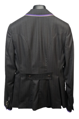 J van D Competition Jacket Grey With Purple/Silver Piping J van D Competition Jacket Grey With Purple/Silver Piping