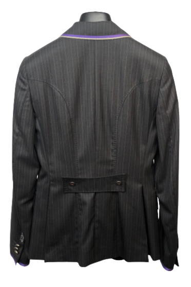 J van D Competition Jacket Grey With Purple/Silver Piping J van D Competition Jacket Grey With Purple/Silver Piping