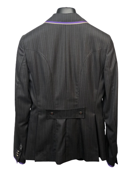 J van D Competition Jacket Grey With Purple/Silver Piping J van D Competition Jacket Grey With Purple/Silver Piping