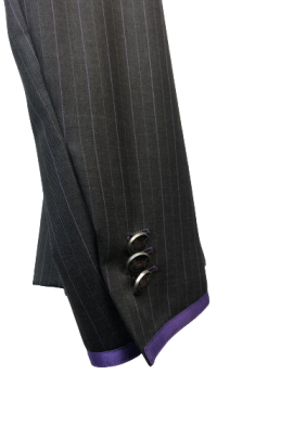J van D Competition Jacket Grey With Purple/Silver Piping J van D Competition Jacket Grey With Purple/Silver Piping
