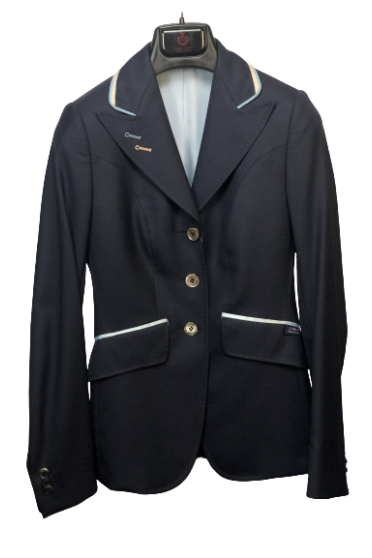 J van D Competition Jacket Blue with Light blue/white Piping J van D Competition Jacket Blue with Light blue/white Piping