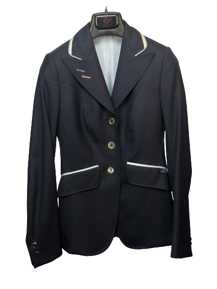 J van D Competition Jacket Blue with Light blue/white Piping J van D Competition Jacket Blue with Light blue/white Piping