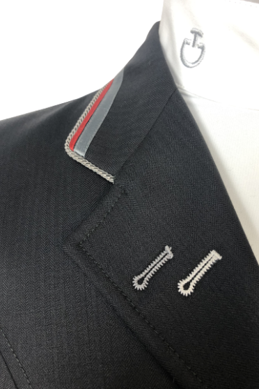 J van D Competition Jacket Blue with Bordeaux/Grey Piping J van D Competition Jacket Blue with Bordeaux/Grey Piping